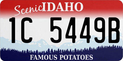 ID license plate 1C5449B