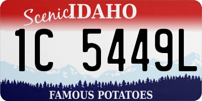 ID license plate 1C5449L
