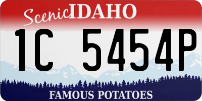 ID license plate 1C5454P
