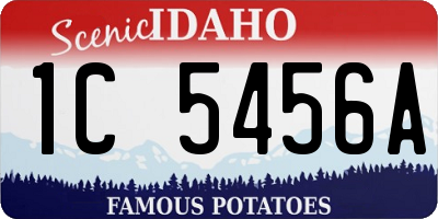 ID license plate 1C5456A