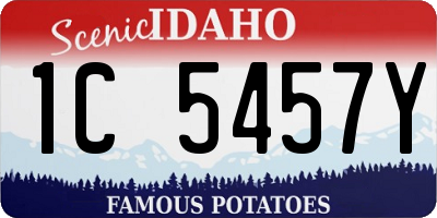 ID license plate 1C5457Y