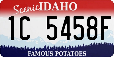 ID license plate 1C5458F