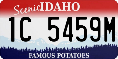 ID license plate 1C5459M