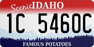 ID license plate 1C5460C