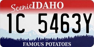 ID license plate 1C5463Y