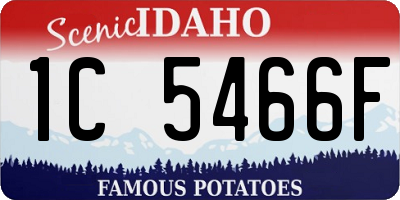ID license plate 1C5466F