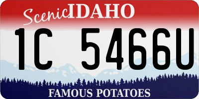 ID license plate 1C5466U