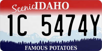 ID license plate 1C5474Y