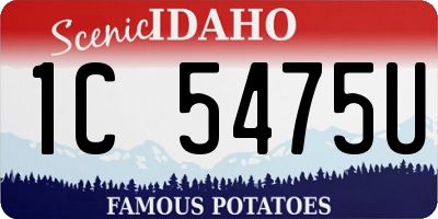 ID license plate 1C5475U