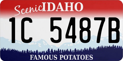 ID license plate 1C5487B