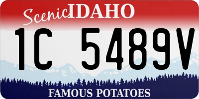 ID license plate 1C5489V