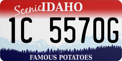 ID license plate 1C5570G