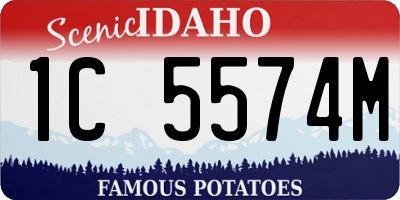 ID license plate 1C5574M