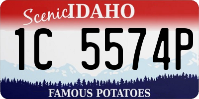 ID license plate 1C5574P