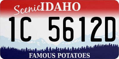 ID license plate 1C5612D