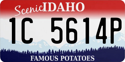 ID license plate 1C5614P