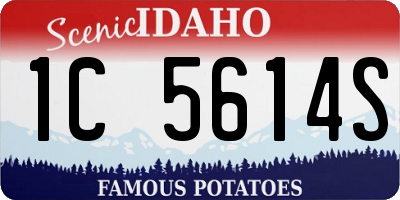 ID license plate 1C5614S