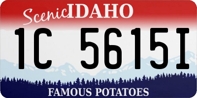 ID license plate 1C5615I