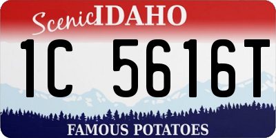 ID license plate 1C5616T