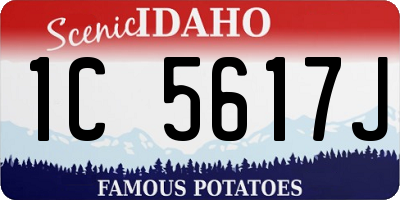 ID license plate 1C5617J