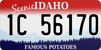 ID license plate 1C5617O