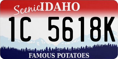ID license plate 1C5618K