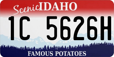 ID license plate 1C5626H
