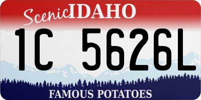 ID license plate 1C5626L