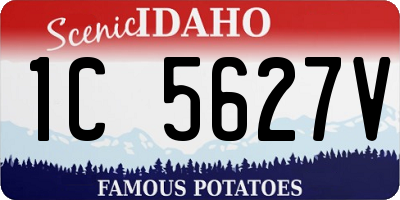 ID license plate 1C5627V