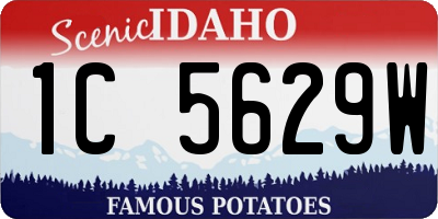 ID license plate 1C5629W