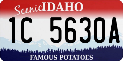 ID license plate 1C5630A
