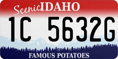 ID license plate 1C5632G