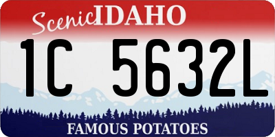 ID license plate 1C5632L