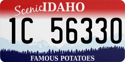 ID license plate 1C5633O