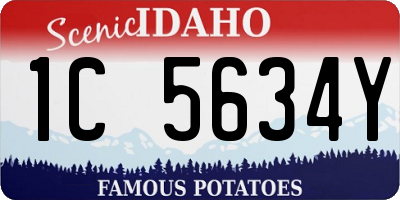 ID license plate 1C5634Y