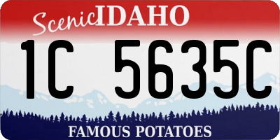 ID license plate 1C5635C