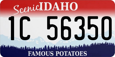 ID license plate 1C5635O