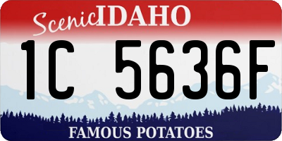 ID license plate 1C5636F
