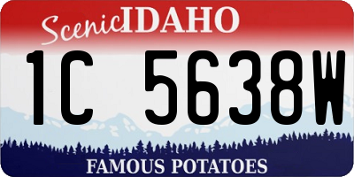 ID license plate 1C5638W