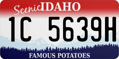 ID license plate 1C5639H