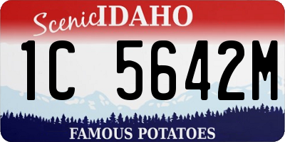 ID license plate 1C5642M