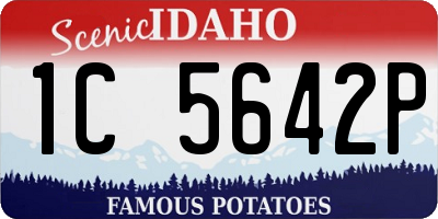 ID license plate 1C5642P