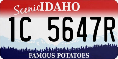 ID license plate 1C5647R