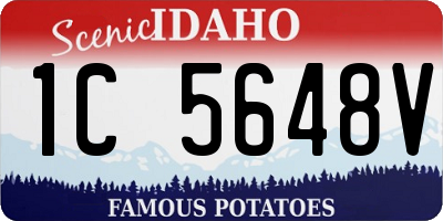 ID license plate 1C5648V