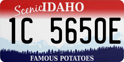 ID license plate 1C5650E