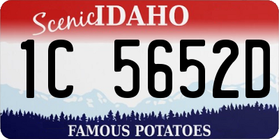 ID license plate 1C5652D