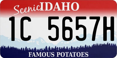 ID license plate 1C5657H