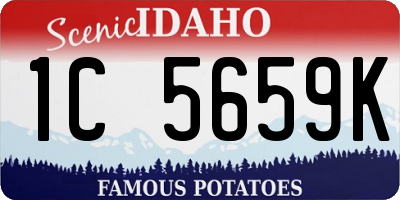 ID license plate 1C5659K