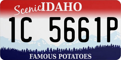 ID license plate 1C5661P
