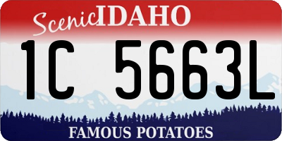 ID license plate 1C5663L